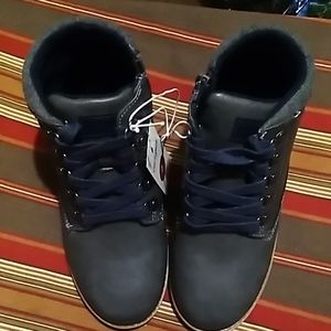 Girls grey ankle boots